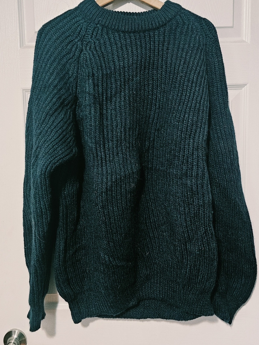 VTG Fishermen Sweater Baker-Brown Pure Wool Chunky Ribbed Knit Oversized 50 XL